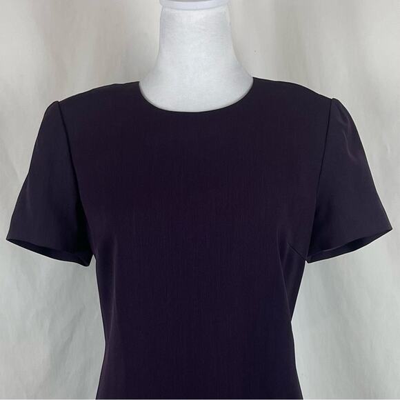 Talbots Eggplant Career Academia Minimalist Shift Dress NWOT Size 10 - Picture 3 of 14
